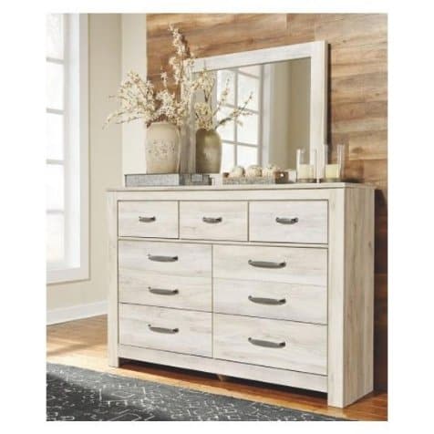 Modern Farmhouse Dresser and Mirror in White - HER Home Design Boutique